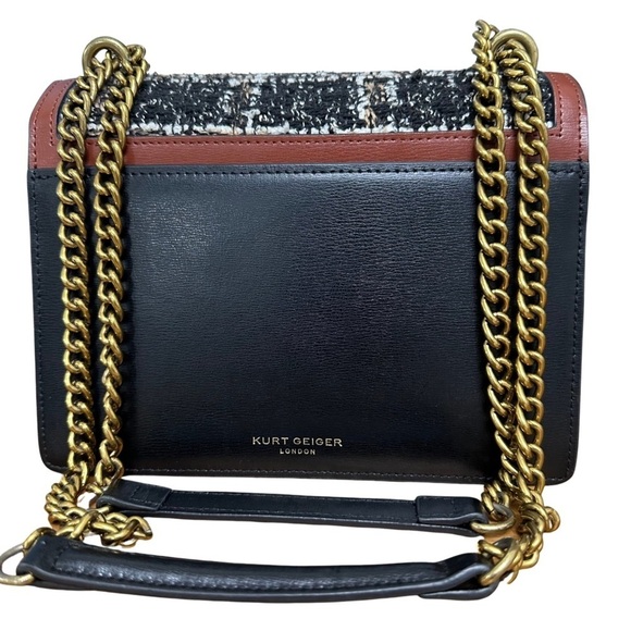 Kurt Geiger London Shoreditch Tweed & Leather Crossbody Bag LIKE NEW - Picture 4 of 7